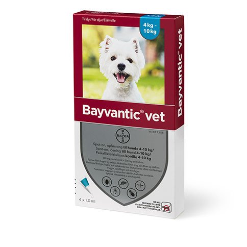 tønde bestøver mangel Bayvantic Vet. hund 4 til 10 kg. 4x1,0ml - ebutik Dyrlægevagten