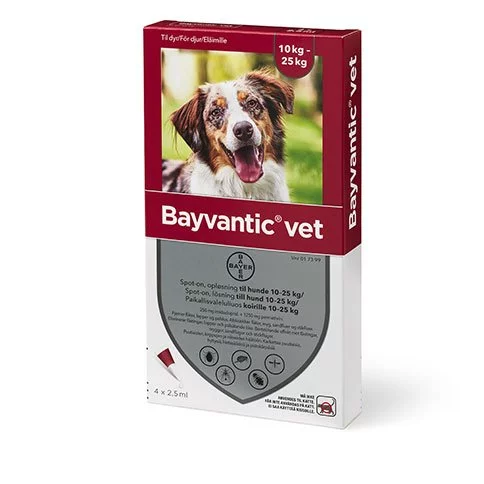 Bayvantic Vet. hund 10 til 25 kg 4x2,5ml