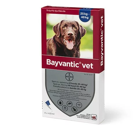 Bayvantic Vet. hund 25 til 40kg. 4x4,0ml