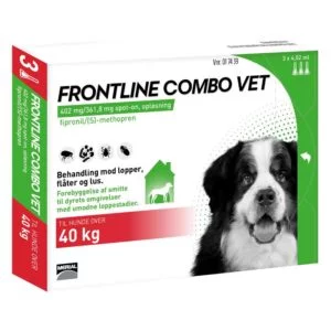 Frontline Combo Vet Hund over 40 kg. 3 pipetter 4,02 ml, ebutik Dyrlægevagten