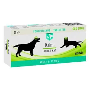 Scanvet Kalm til lille hund og kat tabletter 2 x 30 stk., ebutik Dyrlægevagten